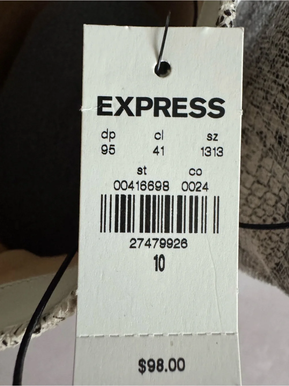 Express Snakeskin Knee Boots in Gray